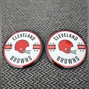 Cleveland Browns Metallic Button Pins, Set Of 2